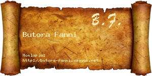Butora Fanni névjegykártya